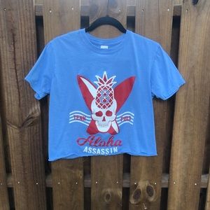 TENN FOLD : ALOHA ASSASSIN Crop Top Tee